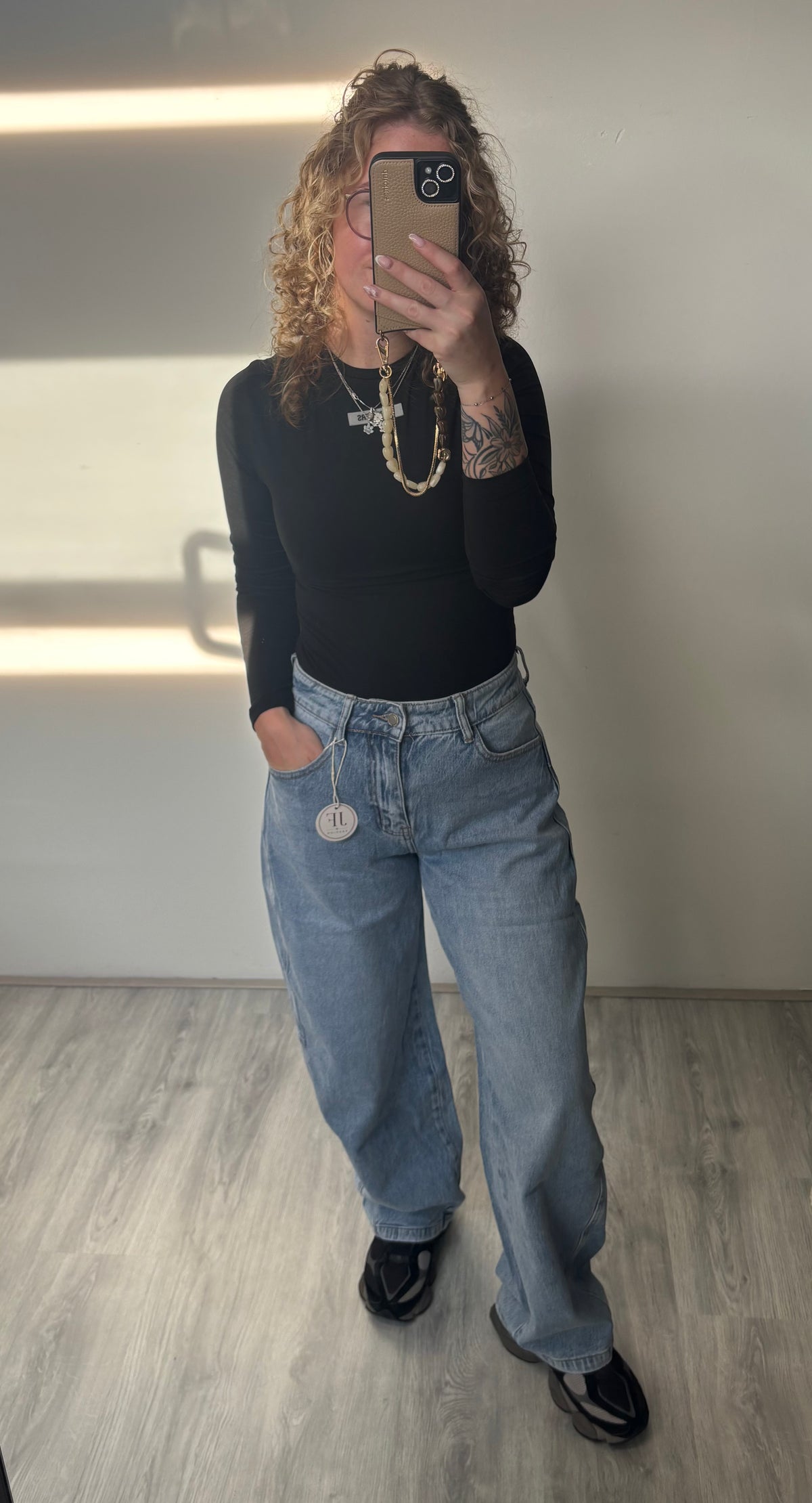 Balloon jeans blauw